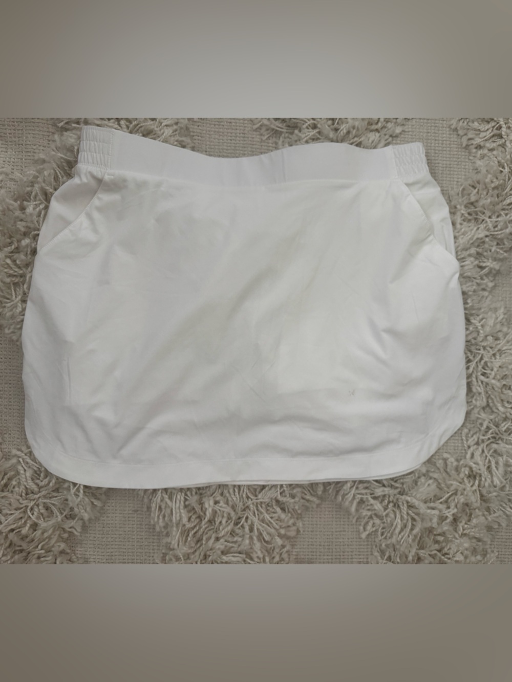 Calia White Athletic Skort with Elastic Waistband